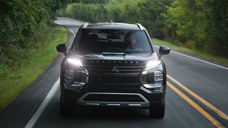 2023 Mitsubishi Outlander PHEV 40th Anniversary Front driving in black